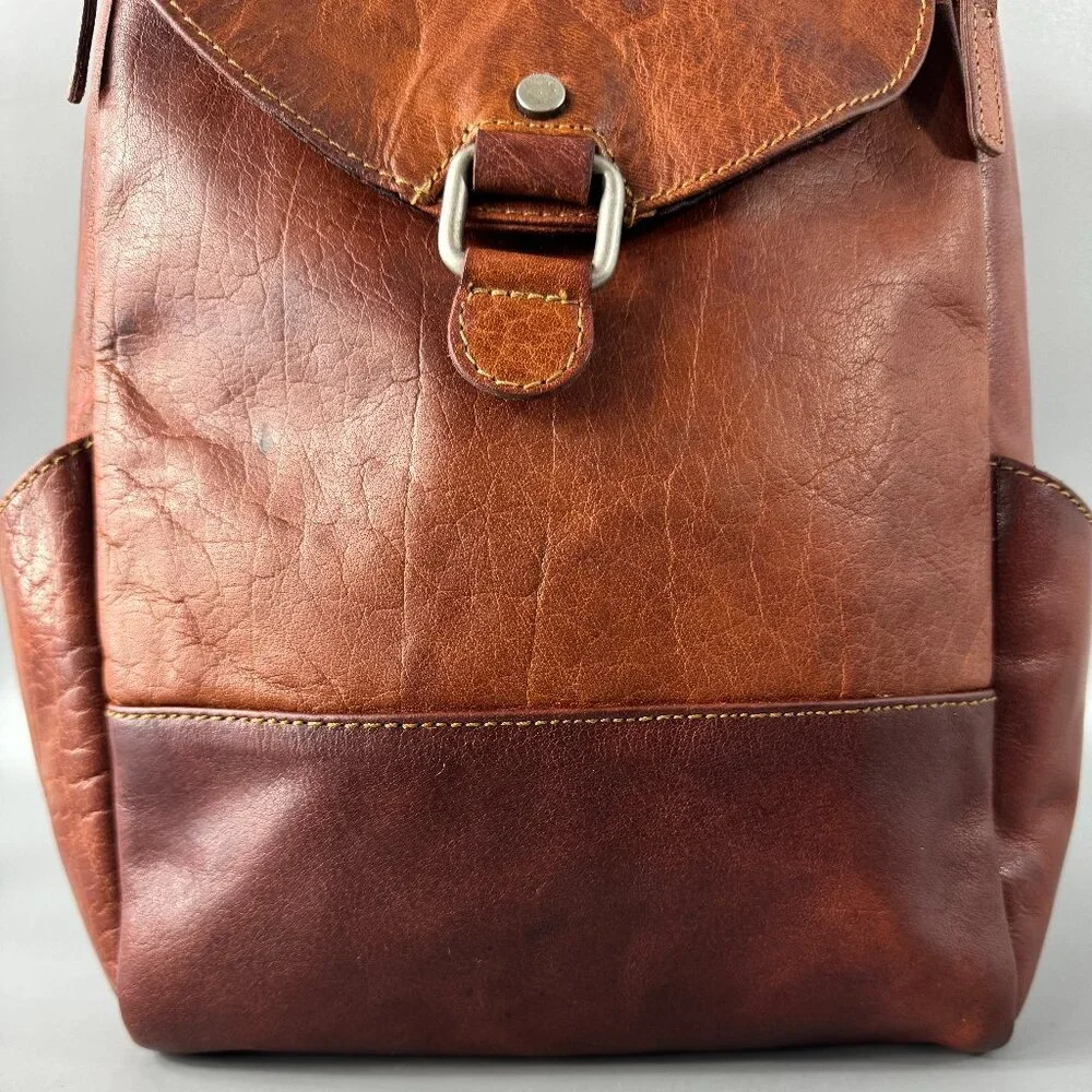 Brown Leather Backpack - Picture 3 of 9